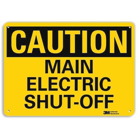 Safety Sign, 10 in Height, 14 in Width, Aluminum, Horizontal Rectangle, English, U4-1522-RA_14X10