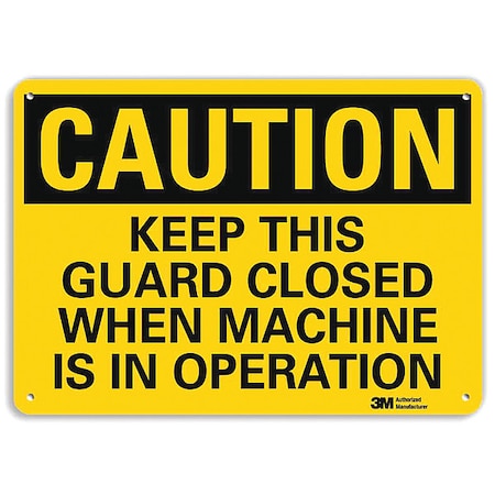 Safety Sign, 10 in Height, 14 in Width, Aluminum, Horizontal Rectangle, English, U4-1474-RA_14X10