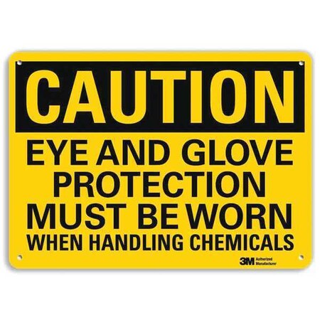 Safety Sign, 10 in Height, 14 in Width, Aluminum, Horizontal Rectangle, English