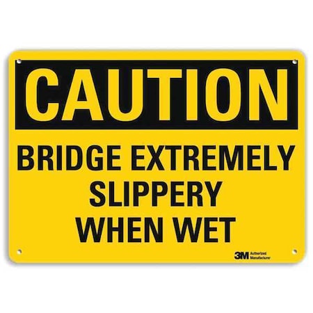 Safety Sign, 10 in Height, 14 in Width, Aluminum, Horizontal Rectangle, English, U4-1094-RA_14X10