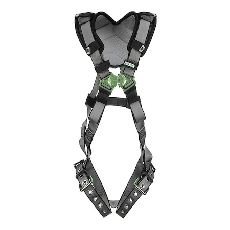 V-FIT Full Body Harness, 2XL, 400 lb., Quick-Connect Chest/ Tongue Leg Straps, Back D-Ring