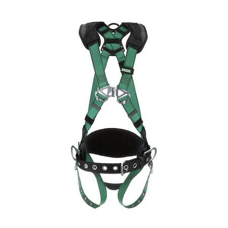 V-FORM Full Body Harness, XL, 400 lb., Quick-Connect Chest/ Tongue Leg Straps, Back, Hips D-Ring
