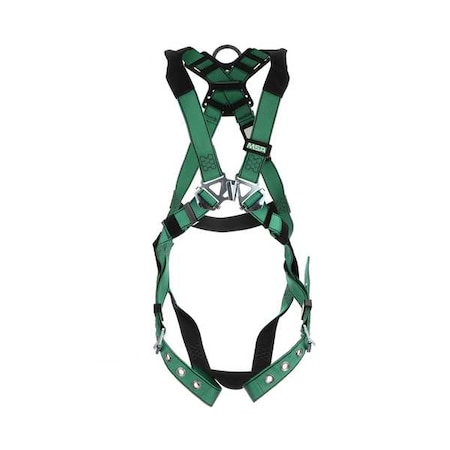 V-FORM Full Body Harness, XS, 400 lb., Quick-Connect Chest/ Tongue Leg Straps, Back D-Ring