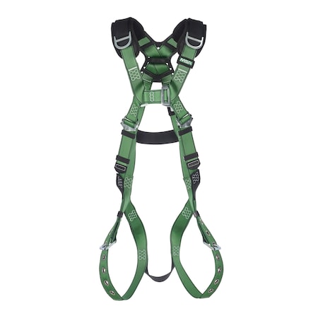 V-Form Harness, Standard, Back & Shoulder D-Rings, Tongue Buckle Leg Straps