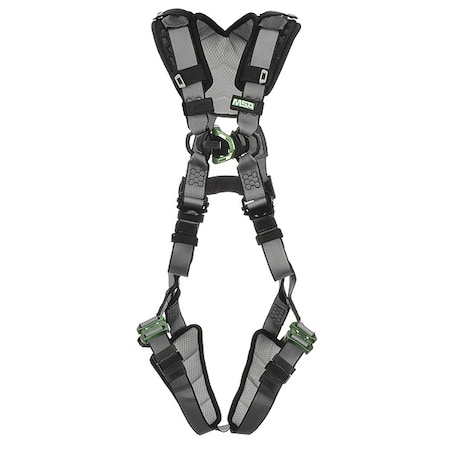 V-FIT Full Body Harness, 2XL, 400 lb., Quick-Connect Chest/ Quick-Connect Leg Straps, Back D-Ring
