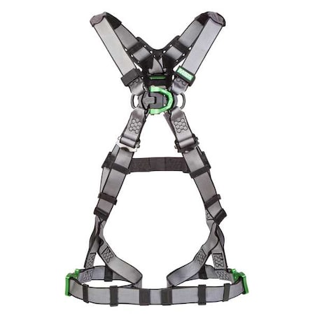 V-FIT Full Body Harness, 2XL, 400 lb., Quick-Connect Chest/ Quick-Connect Leg Straps, Back D-Ring