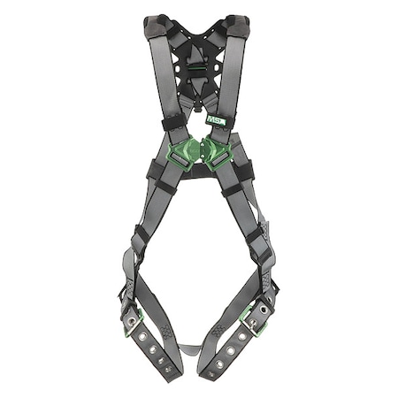 V-FIT Full Body Harness, XS, 400 lb., Quick-Connect Chest/ Tongue Leg Straps, Back D-Ring