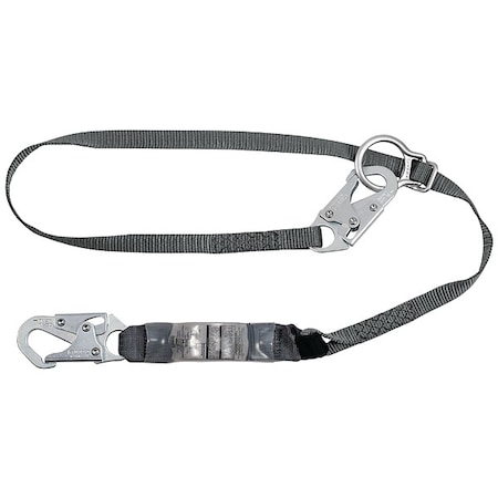 V-Series Lanyard, 6 ft. Length, Snap Hook, Steel, 1 Leg(s), 310 lb. Weight Capacity
