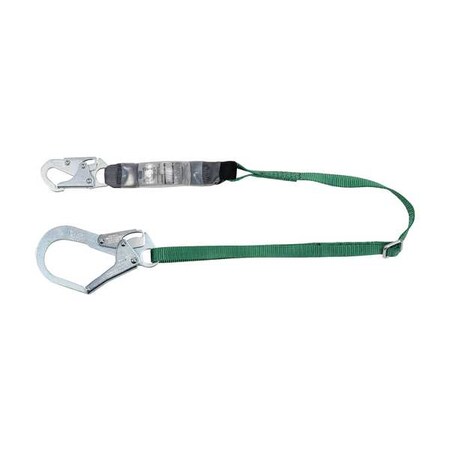 V-Series Lanyard, 6 ft. Length, Snap Hook, Steel, 1 Leg(s), 230 lb Weight Capacity