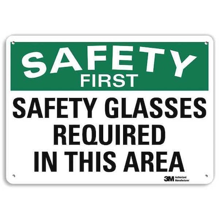 Safety Sign, 10 in Height, 14 in Width, Aluminum, Horizontal Rectangle, English, U7-1241-RA_14X10