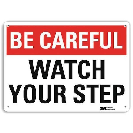 Safety Sign, 10 in Height, 14 in Width, Aluminum, Horizontal Rectangle, English, U7-1054-RA_14X10