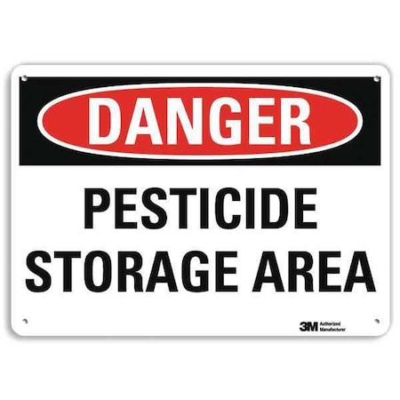 Danger Sign, 10 in H, 14 in W, Vertical Rectangle, English, U3-1908-RA_14X10