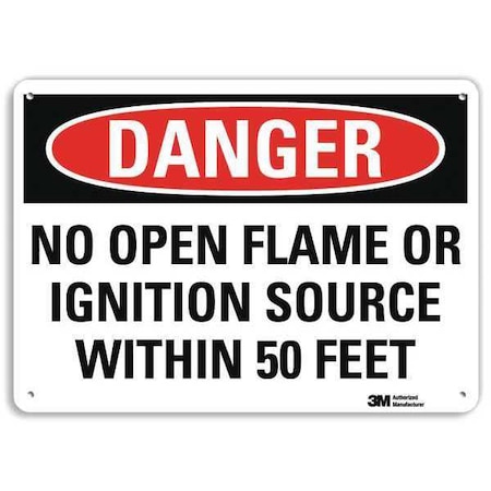 Danger Sign, 10" H, 14 in W,  Vertical Rectangle, English, U3-1825-RA_14X10