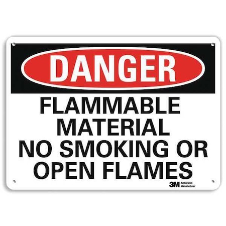 Danger No Smoking Sign, 10" H, 14 in W,  Vertical Rectangle, English, U3-1496-RA_14X10