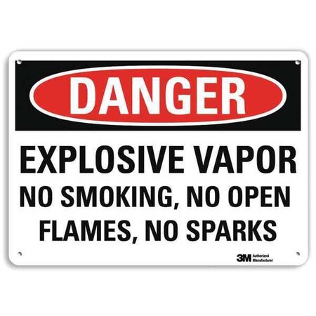 Danger No Smoking Sign, 10" H, 14 in W,  Vertical Rectangle, English, U3-1435-RA_14X10