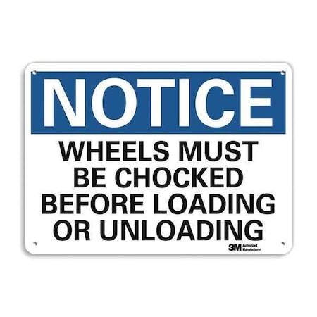 Notice Sign, 10 in H, 14 in W, Aluminum, Horizontal Rectangle, English, U5-1627-RA_14X10