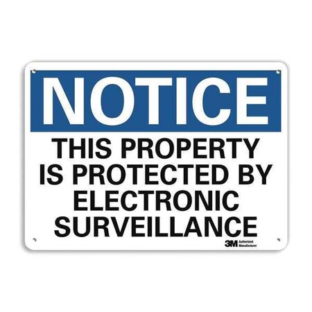 Notice Sign, 10 in H, 14 in W, Aluminum, Horizontal Rectangle, English, U5-1568-RA_14X10