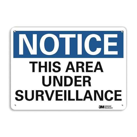 Notice Sign, 10 in H, 14 in W, Aluminum, Horizontal Rectangle, English, U5-1547-RA_14X10