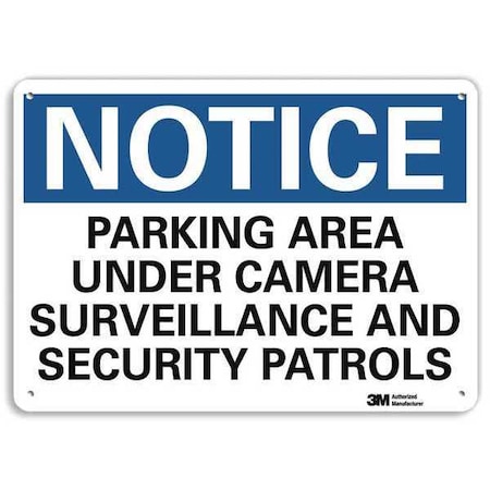 Notice Sign, 10 in H, 14 in W, Aluminum, Horizontal Rectangle, English, U5-1440-RA_14X10