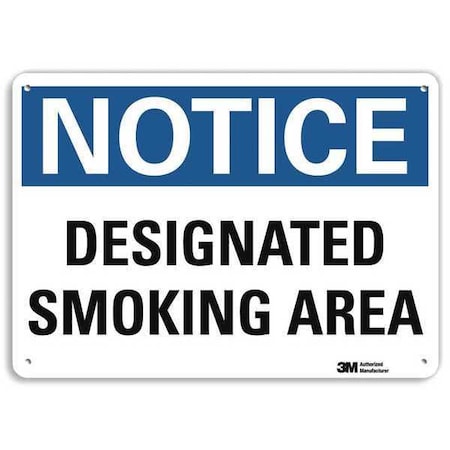 Notice Sign, 10" H, 14 in W,  Horizontal Rectangle, English, U5-1119-RA_14X10