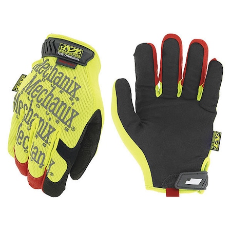 Hi-Viz Original(R) D4-360 Hi-Vis Cut Resistant Gloves, Synthetic Leather Palm, 11