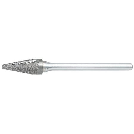 Carbide Bur,Pointed Cone,1/4 in.