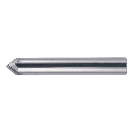 4-Flute Carbide Single End 90 Degree Chamfer Tool CTD CEM-CH-4R Bright 1/4"x1/4"x2-1/2"