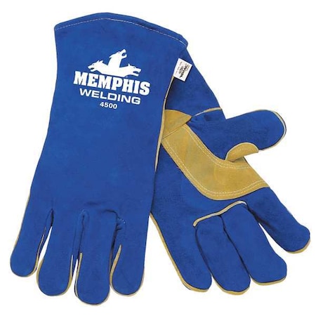 Welding Welding Gloves, Gauntlet Cuff, Wing Thumb, Premium Cowhide, M, 1 PR