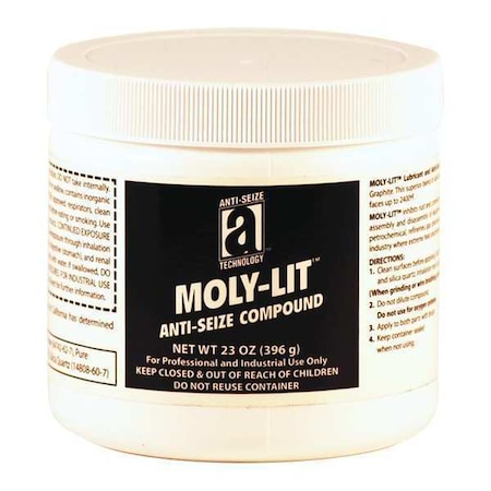 Anti Seize,Moly Paste,23 oz,Can,Black