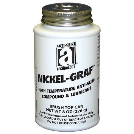 Anti Seize,Nickel,8 oz,Brush Top Can