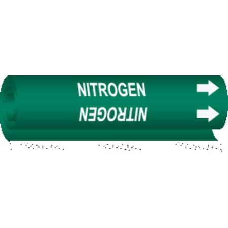 Pipe Marker,Nitrogen,Gn,2-1/2 to7-7/8 In, 5728-II