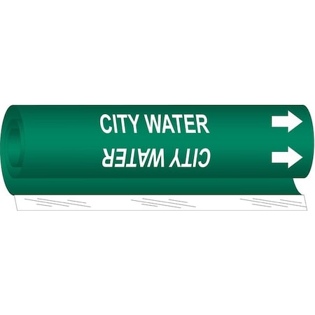 Pipe Markr,City Water,Gn,2-1/2to7-7/8 In, 5655-II