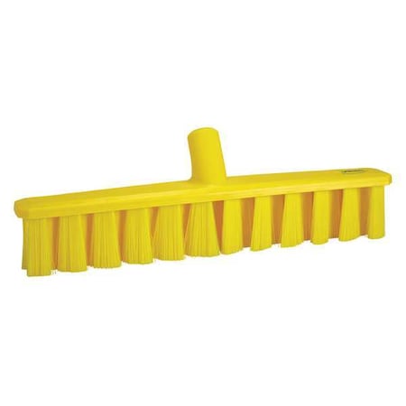15 1/4 in Sweep Face Broom Head, Medium, Synthetic, Yellow