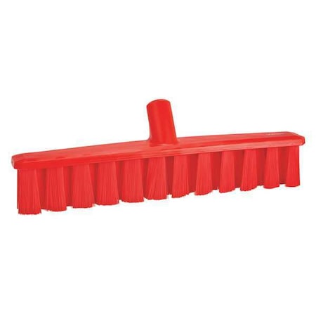 15 1/4 in Sweep Face Broom Head, Soft, Synthetic, Red