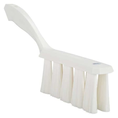 1 1/2 in W Bench Brush, Soft, 7 in L Handle, 6 1/2 in L Brush, White, Plastic, 13 in L Overall
