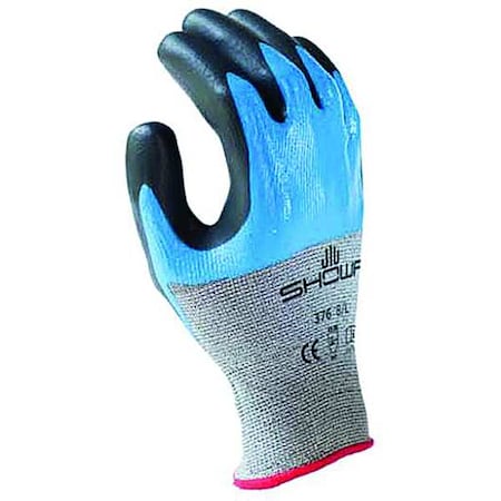Cut-Resistant Coated Gloves, Cut Level A4 ,Double Dipped ,Nitrile ,Smooth ,L 1 PR