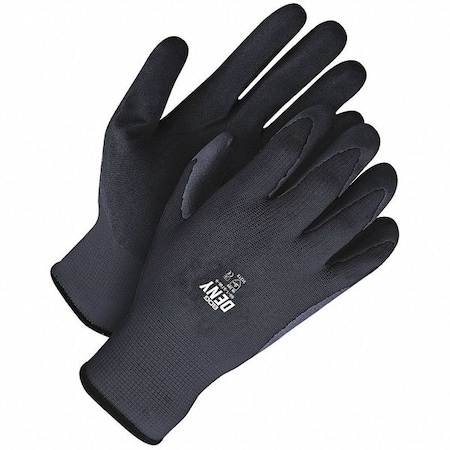 Coated Gloves, Foam Nitrile, Sponge, Palm, Not Rated Abrasion Level, Black, XL (10) 1 PR