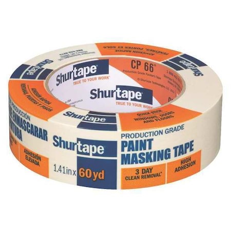 Painter's Tape, Natural, 36 mm W, 55 m L, 5.6 mil Thick, CP 066