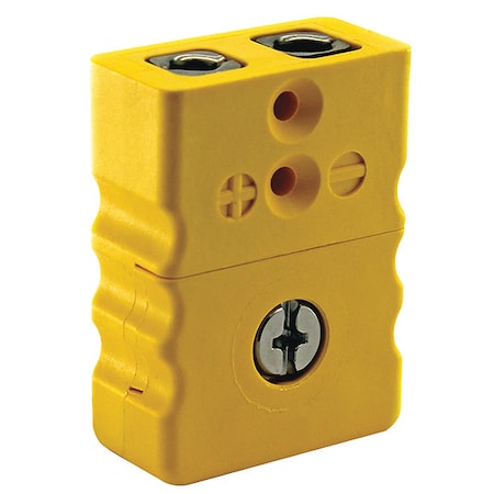 Thermocouple Jack, K, Standard, Yellow, 2Pin