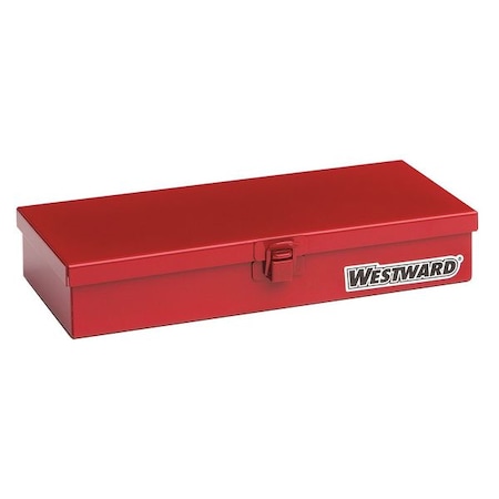 WESTWARD Tool Box, Steel, Red, 10-1/4 in W x 5 in D x 2 in H