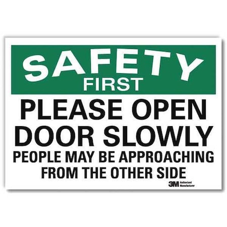 Safety Decal, 7 in H, 10 in W, Reflective Sheeting, Vertical Rectangle, English, U7-1225-RD_10X7