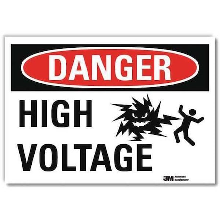 Danger Sign,High Voltage,7x10 In.