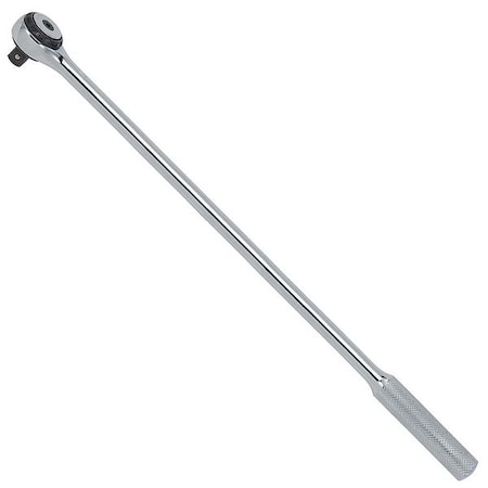 1/2" Drive 72 Geared Teeth Round Head Style Hand Ratchet, 15" L, Full Polish Finish