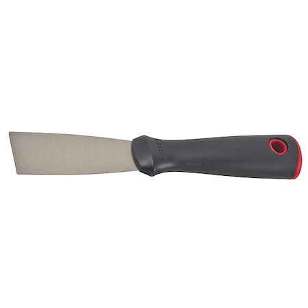 Putty Knife, Length 7 1/2 in, Blade Width 1 1/2 in, Carbon Steel, Black