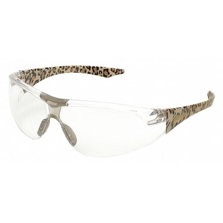 Avion, Safety Glasses, Anti-Scratch, Clear Lens, Leopard Print Frame, Half-Frame