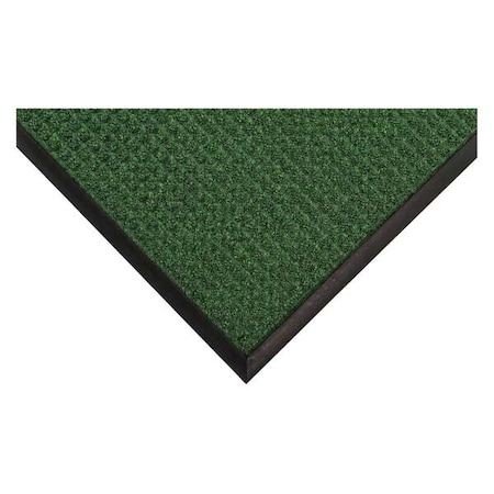 Entrance Mat, Polypropylene, 3/8 in Thick, Green, 2 ft W x 3 ft L