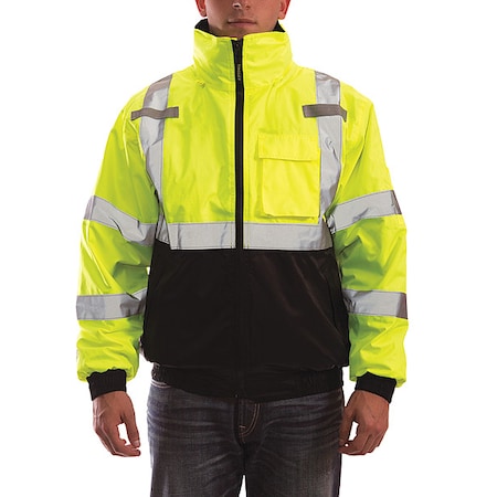 Jacket, Polyester, Class 3 R, Green; Yellow, 5XL