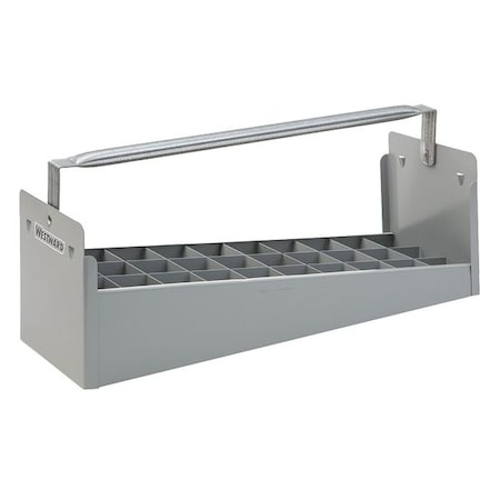WESTWARD Nipple Caddy, Steel, Gray, 19-1/2 in W x 6-1/2 in D x 6-1/2 in H