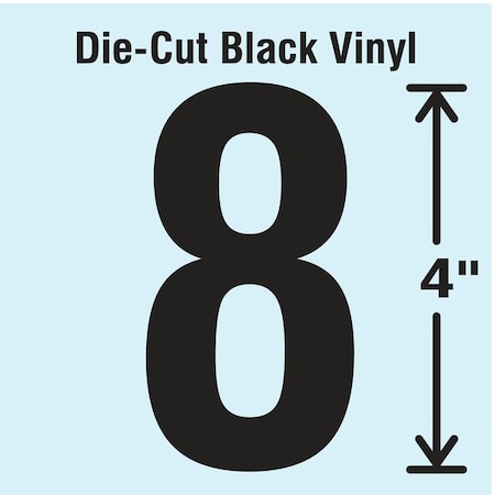 NumberLabel,Vinyl,4inH,2-1/4inW,PK10