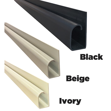 Small Hook Channel Cable Raceway- 36" x 1 Piece- Ivory